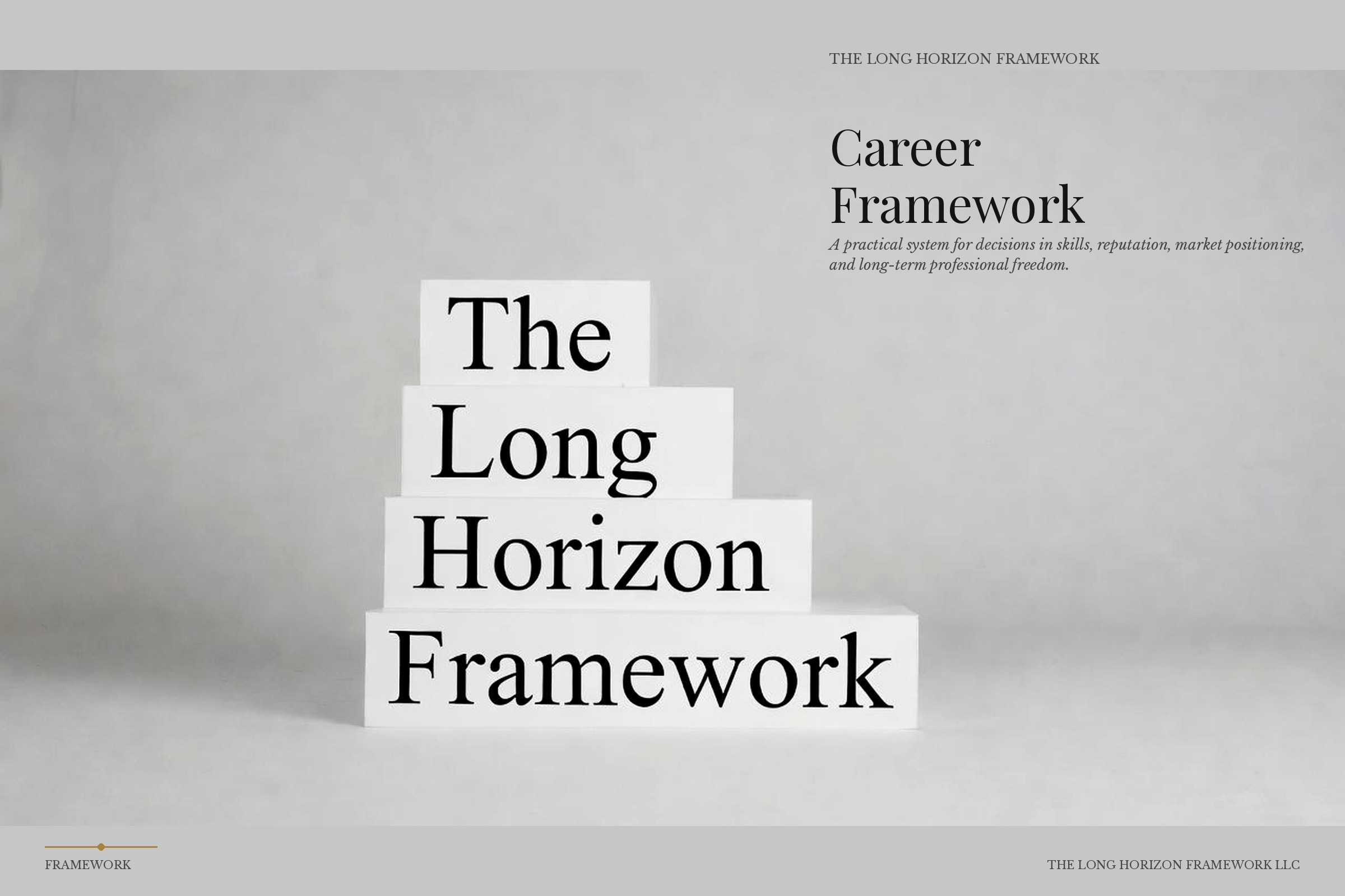 The Long Horizon 
Career Framework